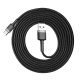 Baseus charging/data cable USB-C 2A 2m Cafule grey-black