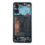 LCD + dotyk + rámeček + baterie pro Huawei P30 Aurora modrá (Service Pack)