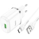 Hoco charging set with QC3.0 adapter and USB-C cable (EU) white