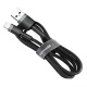 Baseus Cafule nabíjecí / datový kabel USB na Lightning 2,4A 0,5m, šedá-černá