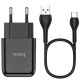 Hoco set of adapter with USB port and USB-C cable 1m N2 Vigour black