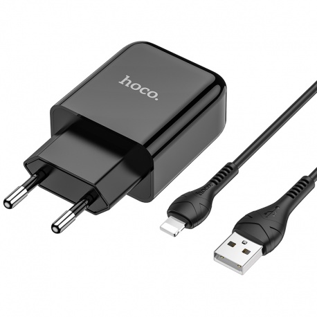 Hoco set adaptéru s USB portem a s kabelem Lightning 1m N2 Vigour černá