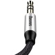 Baseus Yiven Series audio kabel 3,5mm Jack 1m, stříbrná-černá