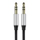 Baseus Yiven Series audio kabel 3,5mm Jack 1,5m, stříbrná-černá