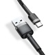 Baseus Cafule nabíjecí / datový kabel USB na USB-C 3A 0,5m šedá-černá