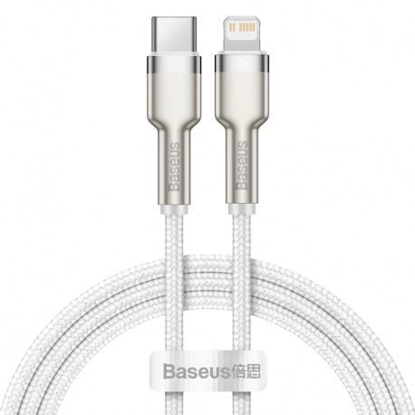 Baseus Cafule Series nabíjecí / datový kabel USB-C na Lightning PD 20W 1m, bílá