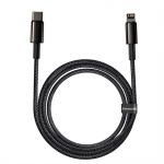 Baseus Tungsten Gold fast charging / data cable USB-C to Lightning PD 20W 2m, black