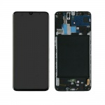 LCD + dotyk + rámeček pro Samsung Galaxy A70 A705 černá (OLED)