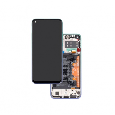 LCD + touch + frame + battery for Huawei P40 Lite E Aurora Blue (Service Pack)