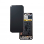 LCD + dotyk + rámeček + baterie pro Huawei P40 Lite E půlnoční černá (Service Pack)