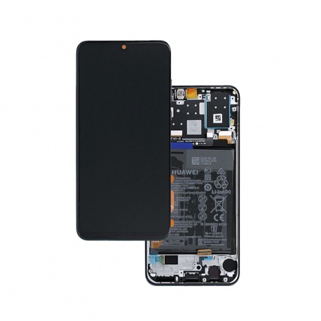 LCD + dotyk + rámeček + baterie pro Huawei P30 Lite 256GB půlnoční černá (Service Pack)