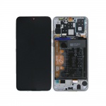 LCD + dotyk + rámeček + baterie pro Huawei P30 Lite 256GB Pearl bílá (Service Pack)