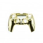 PS5 gaming plastic cover for controller console in gold.