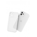 Ultratenké matné TPU pouzdro pro iPhone 13 Pro Max transparetní bílá