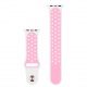 RhinoTech sports strap for Apple Watch 42/44/45/49mm, White-Pink