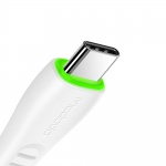 Mcdodo nabíjecí / datový kabel USB-C s LED světlem 1,8 m Flying Fish Series bílá