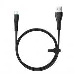 Mcdodo nabíjecí / datový kabel Micro USB s LED indikátorem 1,2m Flying Fish Series, černá