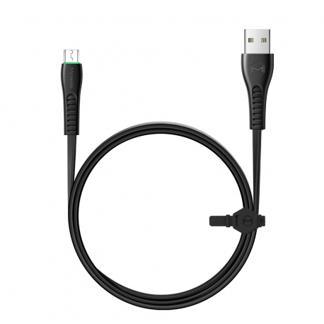Mcdodo nabíjecí / datový kabel Micro USB s LED indikátorem 1,2m Flying Fish Series, černá