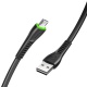 Mcdodo charging/data cable Micro USB with LED indicator 1.2m Flying Fish Series, black
