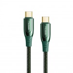 Mcdodo nabíjecí / datový kabel USB-C na USB-C 100W 1,2m, zelená