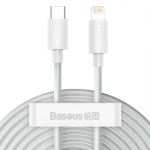 Baseus datový / nabíjecí kabel USB-C / Lightning PD 20W (2ks/Set) 1,5m Simple Wisdom bílá