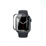 COTECi 4D sklo s celoplošným lepením s černým lemem pro Apple watch 7 41mm
