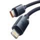 Baseus Crystal Shine Series nabíjecí / datový kabel USB-C / Lightning 20W 1,2m, černá