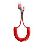 Baseus Fish-Eye Spring Data Cable USB For Type-C 2A 1M Red