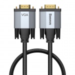 Baseus Enjoyment Series VGA Male To VGA Male bidirectional Adapter Cable 1m Dark Grey