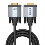 Baseus Enjoyment Series VGA Male To VGA Male bidirectional Adapter Cable 2m Dark Grey