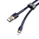 Baseus Cafule nabíjecí / datový kabel USB na Lightning 1,5A 2m, zlatá-modrá