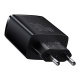 Baseus kompaktní rychlonabíjecí adaptér 2x USB-A, 1x Type-C 30W černá