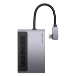 Baseus Magic Multifunctional Type-C HUB with a Retractable Clip Standard Edition Grey