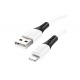 Hoco silicone charging/data cable Lightning X82 1m white