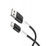 Hoco silikonový nabíjecí / datový kabel USB-C X82 1m černá