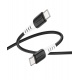 Hoco silicone charging/data cable C-C 60W X82 1m black