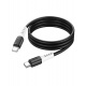 Hoco silicone charging/data cable C-C 60W X82 1m black