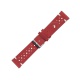 RhinoTech universal strap Genuine Leather Quick Release 18mm red
