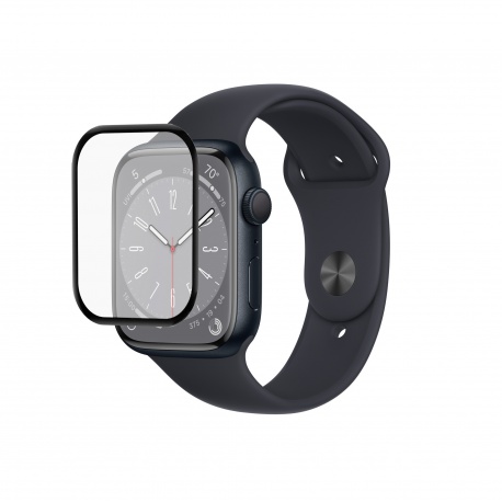 COTECi 4D glass with full adhesive and black edge for Apple Watch 8 41 mm