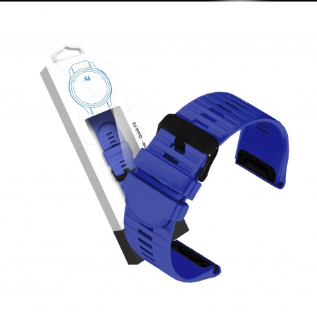 RhinoTech strap for Garmin QuickFit silicone outdoor 22mm dark blue