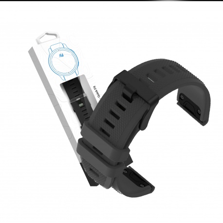 RhinoTech strap for Garmin QuickFit sports silicone 26mm black