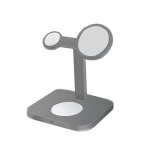 COTEetCI stojan a nabíjecí stanice MagSafe 3v1 AirPods/iPhone/Apple Watch WS-36 šedá