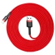 Baseus Cafule nabíjecí / datový kabel USB na Lightning 2,4A 3m, červená-červená