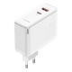 Baseus GaN5 Pro fast charger adapter USB-C + USB-A 100W white