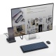 Baseus Mate Docking Pro USB-C stolní dokovací stanice na mobilní telefon, černá