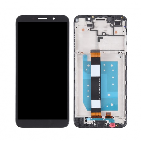 LCD + Touch + Frame for Huawei Y5p Black (Service Pack)