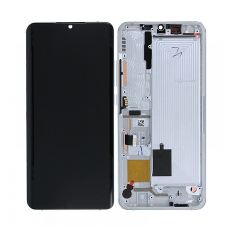 LCD + Touch + Frame for Xiaomi Mi 10 Lite 5G White (Service Pack)