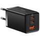 Baseus GaN5 Pro fast charger adapter 2x USB-C + USB-A 65W black