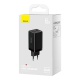 Baseus GaN5 Pro fast charger adapter 2x USB-C + USB-A 65W black