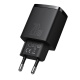 Baseus kompaktní rychlonabíjecí adaptér USB-A + Type-C 20W EU, černá
